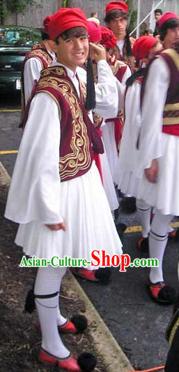 Teenager Boy Greek National Costumes Complete Set