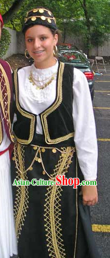 Womens Greek National Costume Complete Set