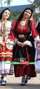 Traditional Womens Greek Dance Costumes Complete Set