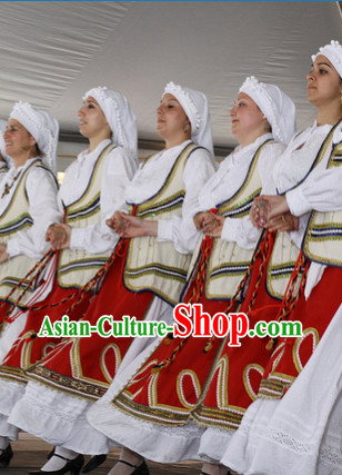 Traditional Womens Greek Dance Costumes Complete Set