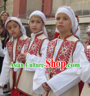 Girl Greek Dance Costumes Complete Set