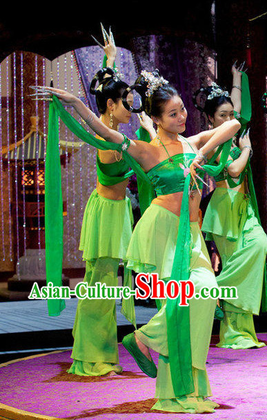 Chinese Classical Fairy Dance Costumes and Headwear