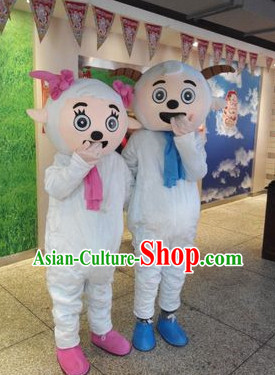 Chinese New Year Celebration Xi Yang Yang Happy Sheep Mascot Costume Complete Set
