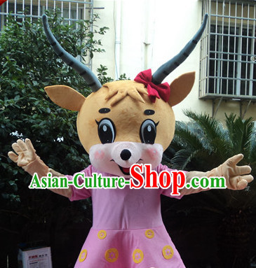 Chinese New Year Laughing Sheep Mascot Costumes Complete Set