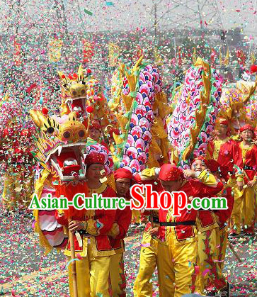 Chinese New Year Dragon Parade Costume Complete Set for Eight Children