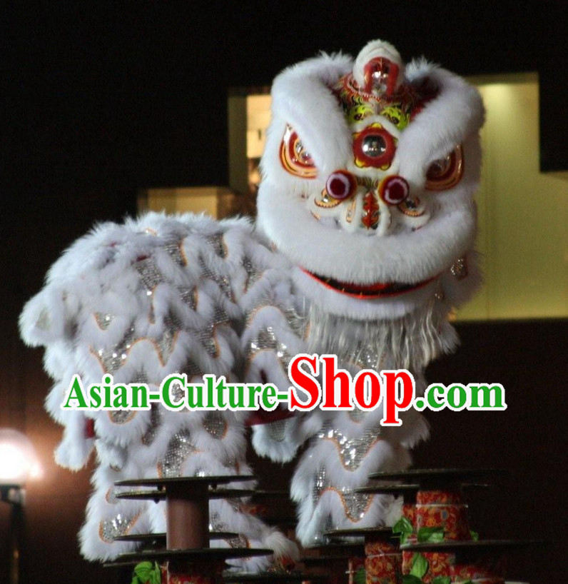 Top White Southern Foshan Lion Dance Equipments Complete Set