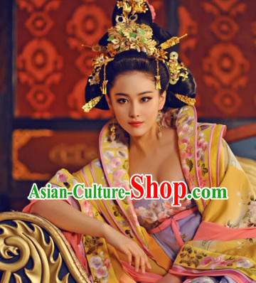 Ancient Asian Arts Traditional Chinese Empress Hair Jewelry Earrings