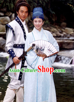 Ancient Swordsman White Costumes