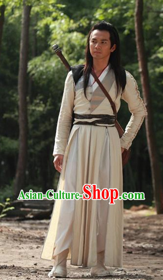 White Knight Hanfu Clothes for Men