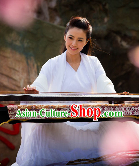 Pure White Fairy Kung Fu Master Costumes Complete Set for Women