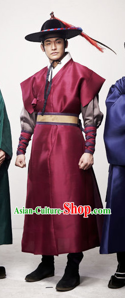 Ancient Korean Official Clothes and Hat Complete Set