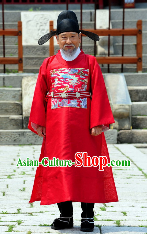 Ancient Korean Prime Minister Costume Complete Set