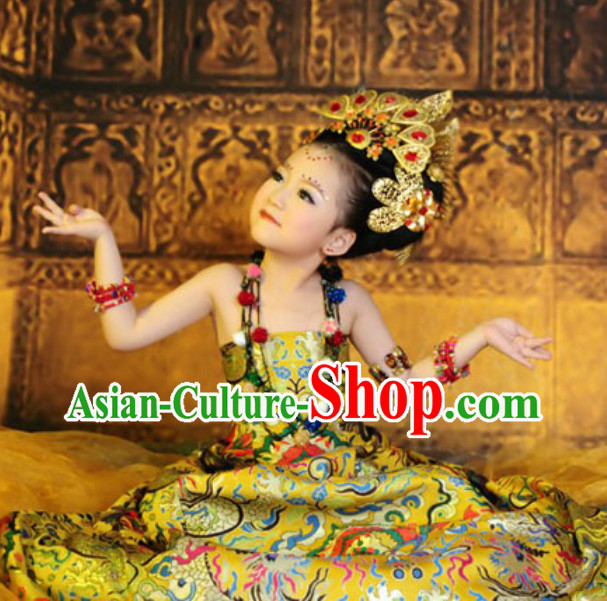 Ancient Chinese Ethnic Costumes for Kids