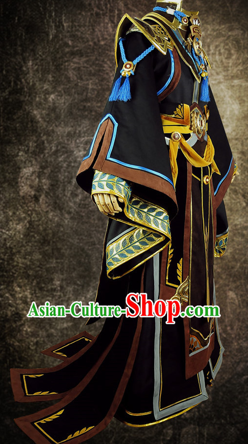 Asian China Emperor Carnival Costumes Full Set for Men
