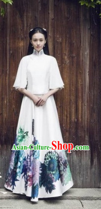 China Minguo Time Lady Mandarin Dresses Complete Set for Women