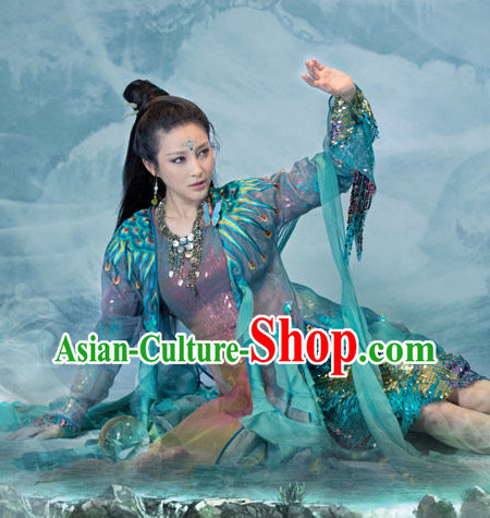 Asian Traditional Carnival Peacock Queen Costumes for Women