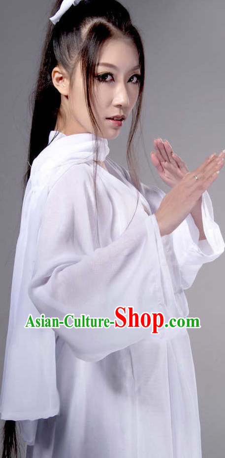 Pure White Ancient Style Costumes for Girls