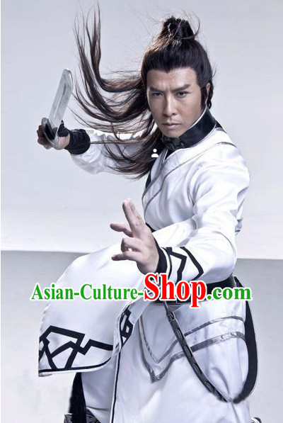 Asian Freedom Fighter White Costumes for Men