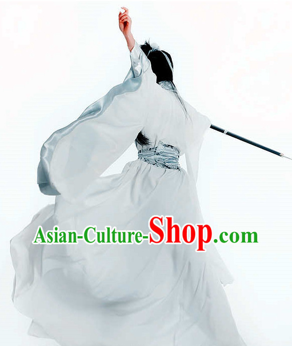 Asian China Ghazi White Costumes