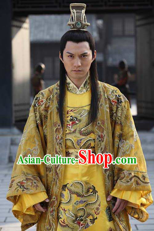 Ancient Traditional Emperor Dragon Long Suit Complete Set for Men