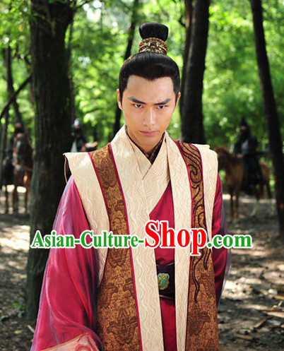 Chinese Traditional Chancellor Costumes and Coronet for Men