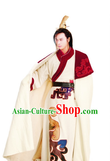 Chinese Traditional General Costumes and Coronet for Men