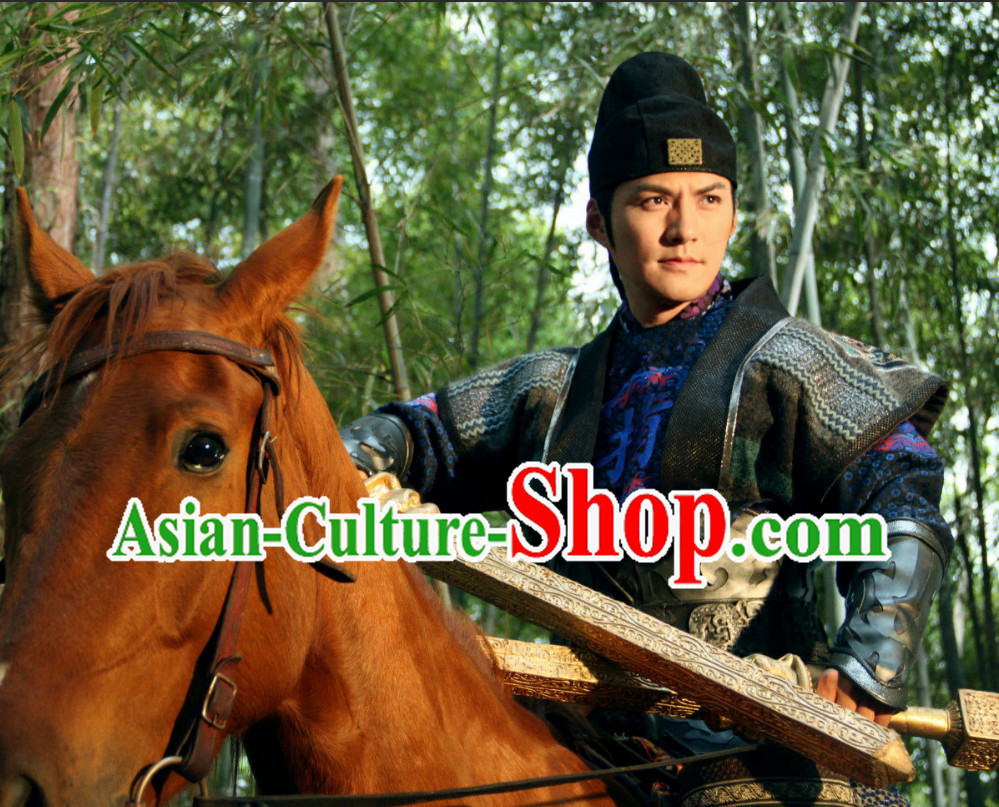 China Traditional  Hero Costumes Carnival Clothing and Hat for Men
