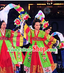 Korean Traditional Long Sleeves Dance Costumes for Women