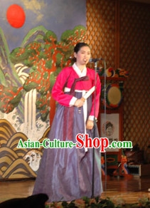 Korean Traditional Hanbok Singer Costumes for Women