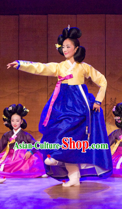 Korean Traditional Hanbok Stage Dance Costumes for Women