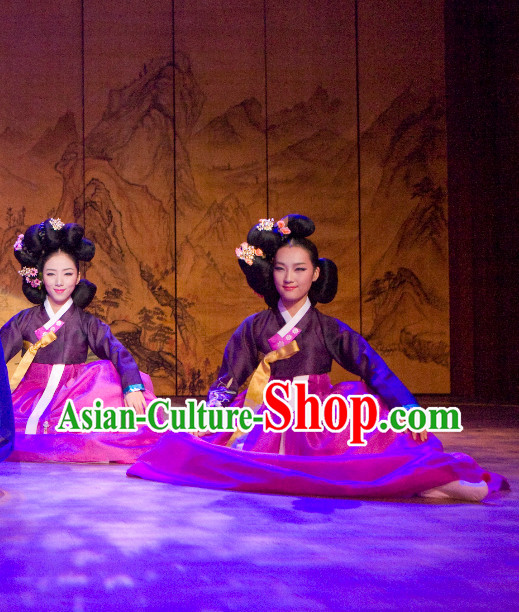 Korean Traditional Hanbok Stage Dance Dresses for Women
