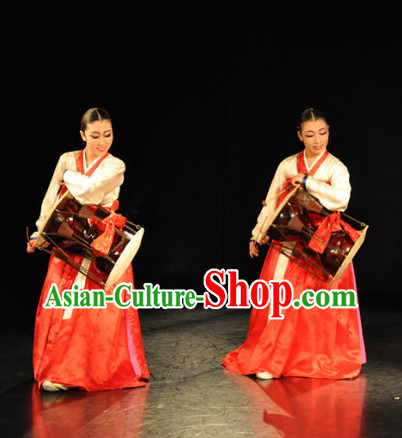 Korean Traditional Hanbok Drum Costume for Women