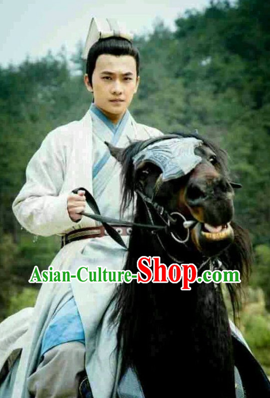 Chinese Pan An Handsome Man TV Play Hanfu Costumes and Coronet