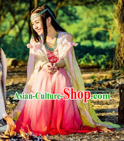 Chinese Lengend of the Ancient Sword Fairy Cosplay Costumes and Hair Jewelry