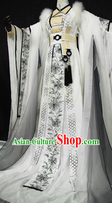 Beautiful Chinese Women White Fairy Costumes