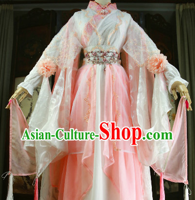 Beautiful Chinese Women Pink Fairy Costumes