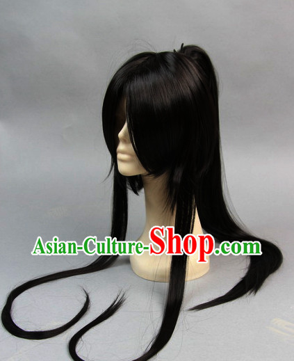 Chinese Traditional Black Hair Pieces for Men
