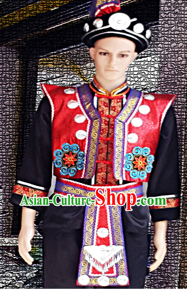 China Miao Dresses and Hat for Boys