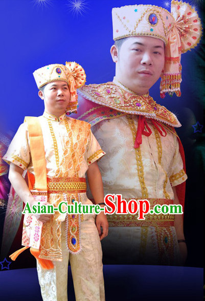 Formal Thai Folk Costumes and Hat