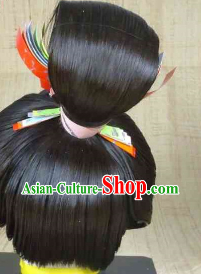 Asian Japanese Black Wig for Women