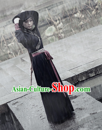 Chinese Traditional Black Hanfu for Women