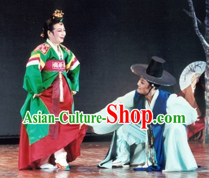 Korean Traditional Stage Performance Costumes for Men and Women