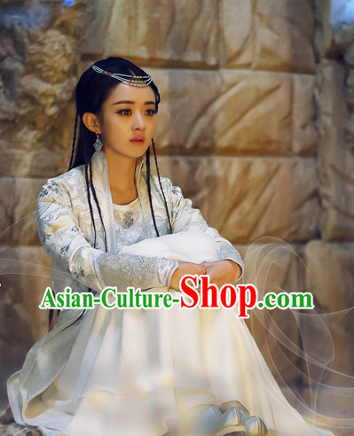 China Classical White Fairy Lady Costumes