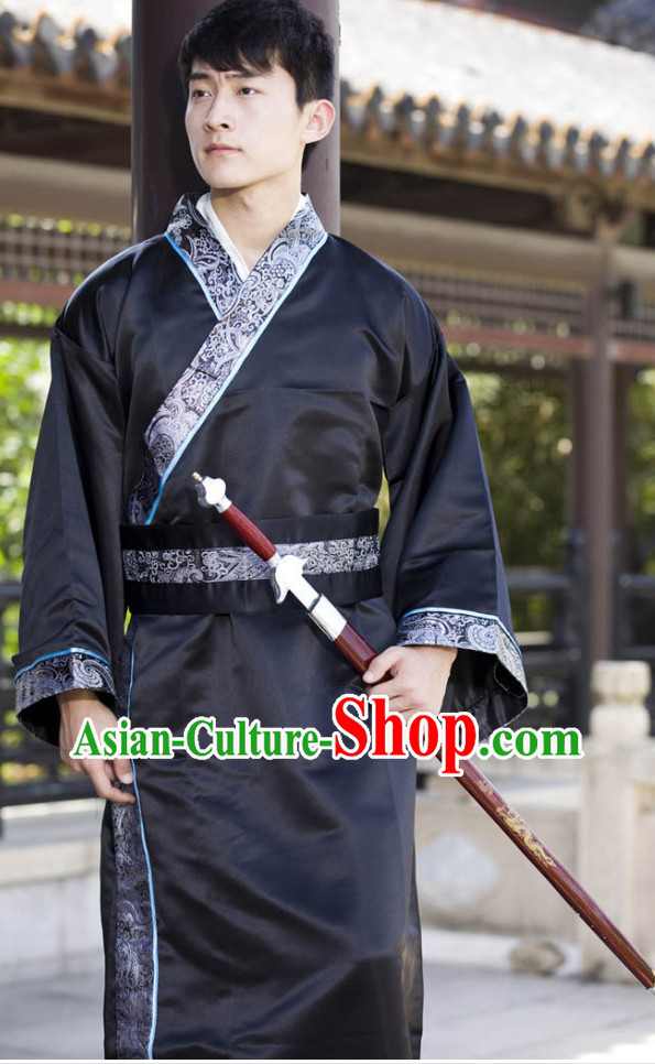 China Classic Black Hanfu Dresses for Men