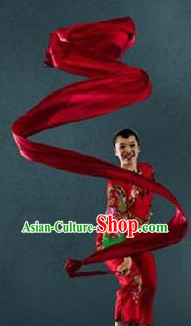 Pure Silk China Red Professional Dance Ribbon