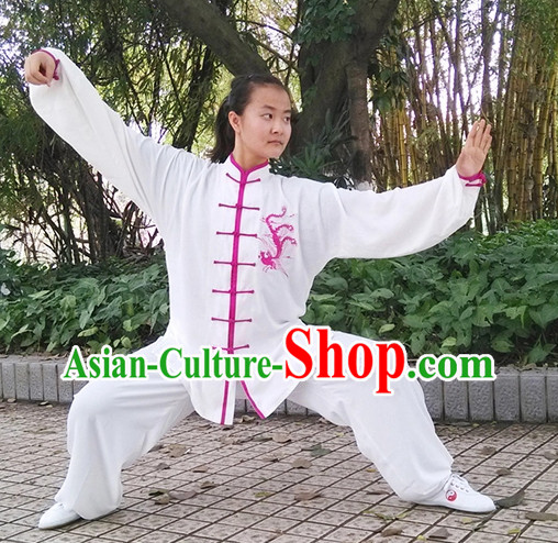Embroidered Phoenix Kung Fu Pants and Blouse Complete Set for Women