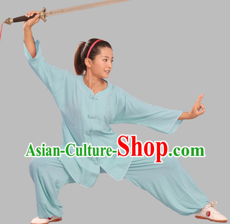 Summer Wear Tencel Kung Fu Uniform Complete Set for Adults or Kids