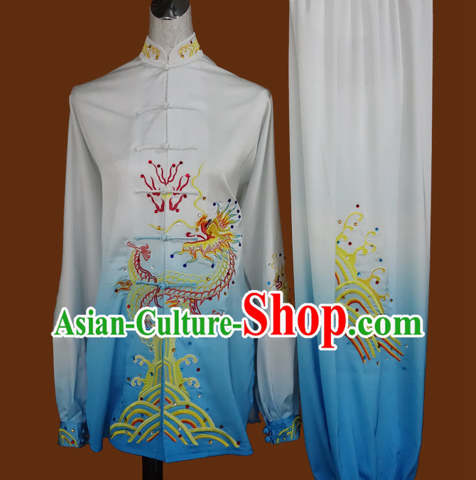 Kung Fu Dragon Embroidered Uniforms Training Kung Fu Costume Kung Fu Class