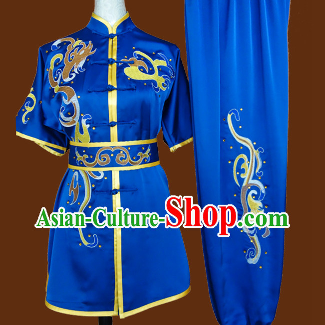 Top Wing Chun Kung Fu Wooden Dummy Practice Uniform