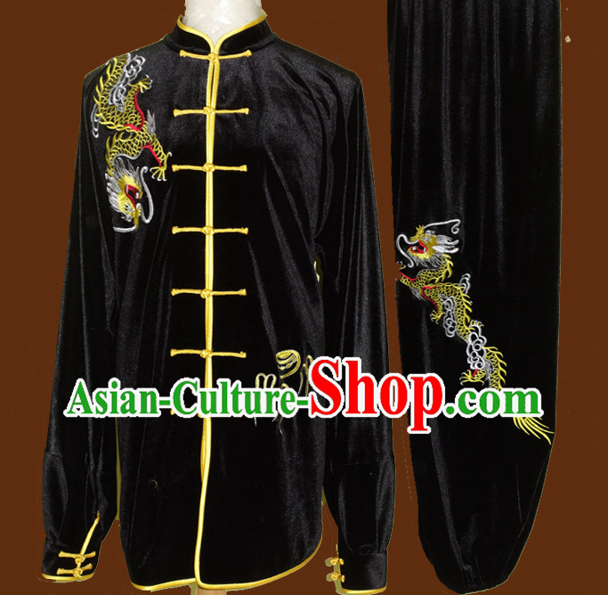 Winter Wear Velvet Wing Chun Kung Fu Wooden Dummy Practice Clothes